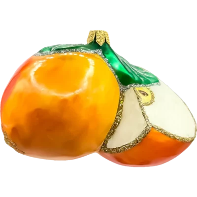 Szklana Bombka Choinkowa przekrojone jabłko
