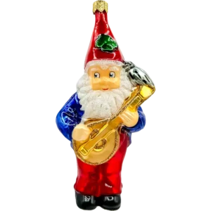 Szklana Bombka Choinkowa Skrzat z mandoliną