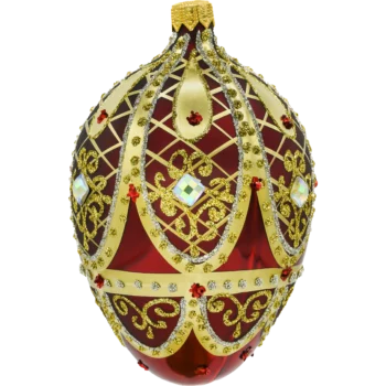 Ekskluzywne jajo Faberge: bordowe