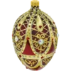 Szklana Bombka Choinkowa Figurka Ekskluzywne jajo Faberge: bordowe bok