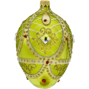 Szklana Bombka Choinkowa Figurka Ekskluzywne jajo Faberge: jasnozielony