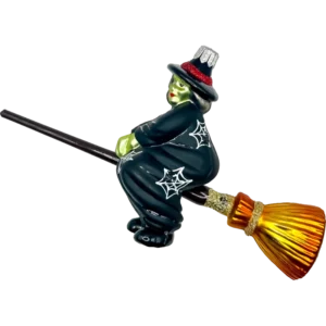 Szklana Bombka Choinkowa Czarownica Zombie na miotle