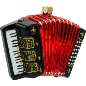 Szklana Bombka Choinkowa Figurka Akordeon bok