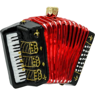 Szklana Bombka Choinkowa Figurka Akordeon bok