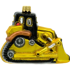 Szklana Bombka Choinkowa Figurka Buldożer profil