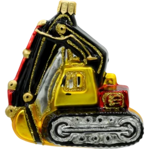 Szklana Bombka Choinkowa Figurka Koparka profil