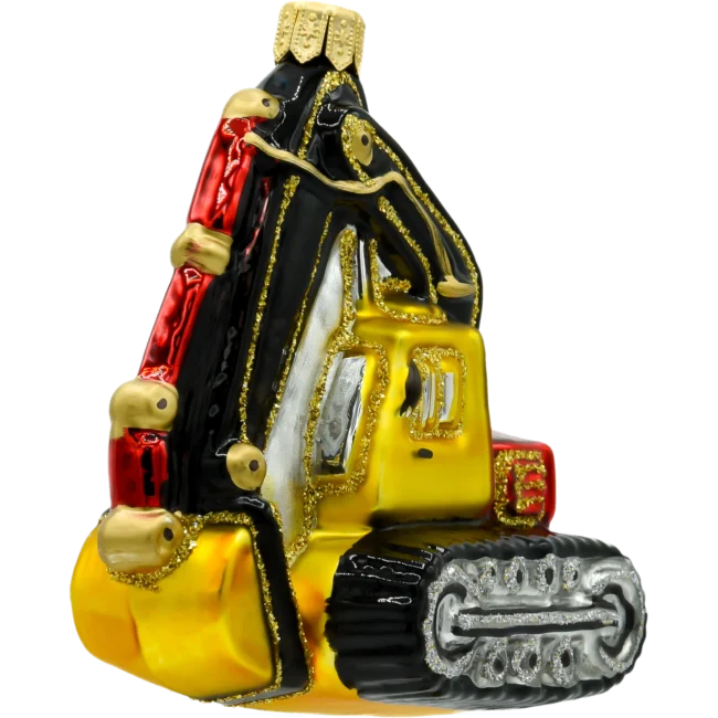 Szklana Bombka Choinkowa Figurka Koparka front
