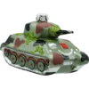 Szklana Bombka Choinkowa Figurka Czołg wojskowy mały front