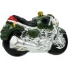 Szklana Bombka Choinkowa Figurka Militarny Motocykl Retro tył