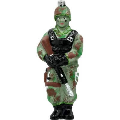 Szklana Bombka Choinkowa Figurka Żołnierz