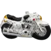 Szklana Bombka Choinkowa Figurka Motocykl: biały profil