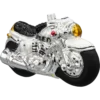 Szklana Bombka Choinkowa Figurka Motocykl: biały