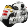 Szklana Bombka Choinkowa Figurka Motocykl: biały tył