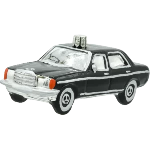 Szklana Bombka Choinkowa Figurka Klasyczny Samochód Retro: czarny bok