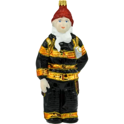 Szklana Bombka Choinkowa Figurka Strażak z butlą tlenową