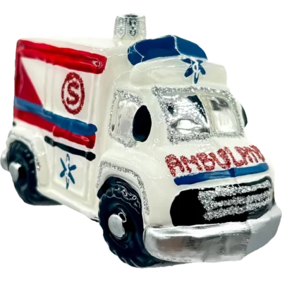 Szklana Bombka Choinkowa Karetka Pogotowia