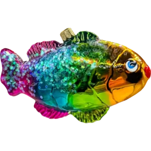 Szklana Bombka Choinkowa Kolorowa Rybka