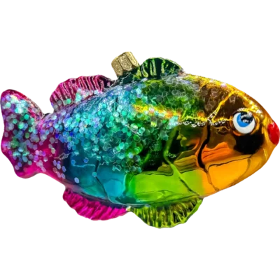 Szklana Bombka Choinkowa Kolorowa Rybka