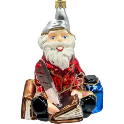 Szklana Bombka Choinkowa Mądry Skrzat Pisarz