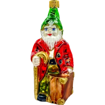 Skrzat Podróżnik z Kufrem i Laską