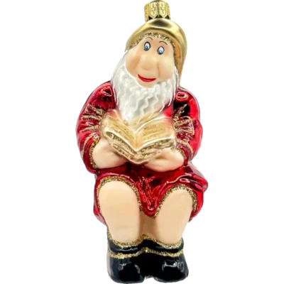 Szklana Bombka Choinkowa Skrzat z książką