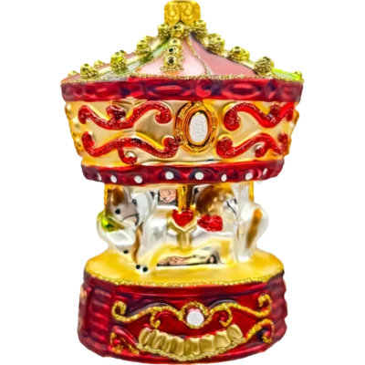 Szklana Bombka Choinkowa Świąteczna Karuzela