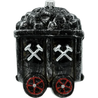 Bombka szklana Syn Bombkarza Wózek z węglem profil