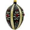 Szklana bombka choinkowa Ekskluzywne jajo Faberge z kryształkami: czarne