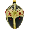 Szklana Bombka Choinkowa Ekskluzywne jajo Faberge ze złotym ornamentem: czarne