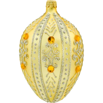 Ekskluzywne jajo Faberge z bursztynami: złote