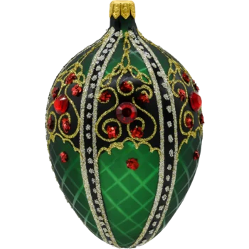 Ekskluzywne jajo Faberge w butelkowej zieleni