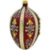 Szklana Bombka Choinkowa Ekskluzywne jajo Faberge z kamieniami: bordowy bok