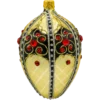 Szklana Bombka Choinkowa Ekskluzywne jajo Faberge z czarnym ornamentem: złote