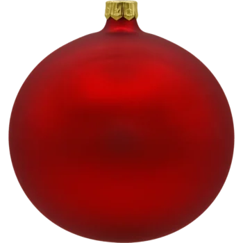 Bombka okrągła matowa: czerwona