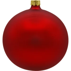 Szklana Bombka Choinkowa Bombka okrągła matowa: czerwona