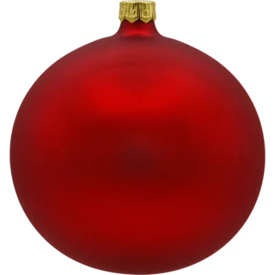 Szklana Bombka Choinkowa Bombka okrągła matowa: czerwona
