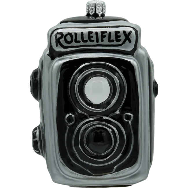 Szklana Bombka Choinkowa Figurka Aparat analogowy Rolleiflex