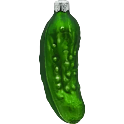 Szklana Bombka Choinkowa Figurka Ogórek zielony