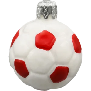 Szklana Bombka Choinkowa Figurka Piłka Nożna Polska mini