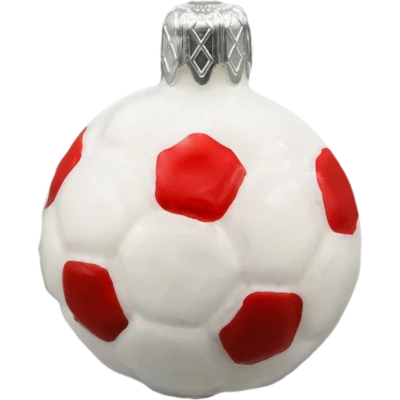 Szklana Bombka Choinkowa Figurka Piłka Nożna Polska mini