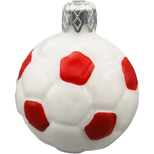 Szklana Bombka Choinkowa Figurka Piłka Nożna Polska mini