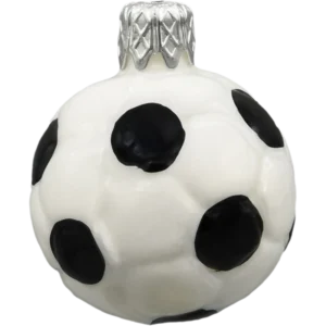 Szklana bombka choinkowa okrągła Piłka nożna mini