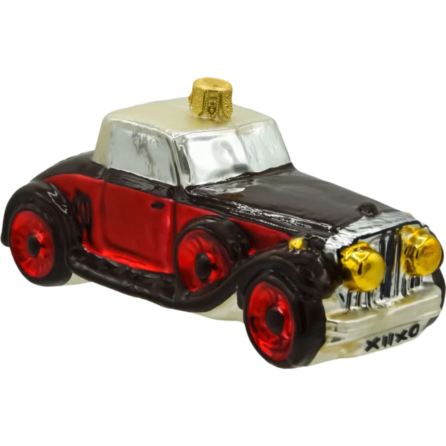 Szklana Bombka Choinkowa Figurka Retro Samochód brązowy