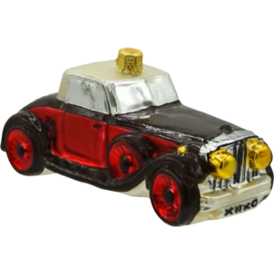Szklana Bombka Choinkowa Figurka Retro samochód brązowy