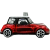 Szklana Bombka Choinkowa Figurka Samochód mini cooper czerwony profil