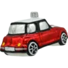 Szklana Bombka Choinkowa Figurka Samochód mini cooper czerwony tył