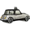 Szklana Bombka Choinkowa Figurka Retro Samochód Mini Morris: szary tył