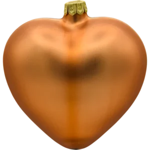 Szklana Bombka Choinkowa Figurka Serce matowe: miedziane