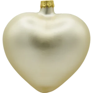 Szklana Bombka Choinkowa Figurka Serce matowe: perłowe