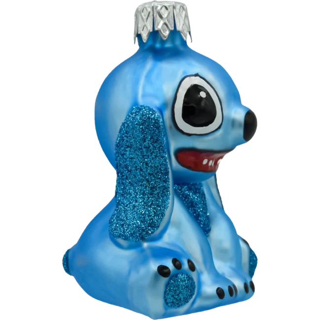 Szklana Bombka Choinkowa Stitch: błękitny profil